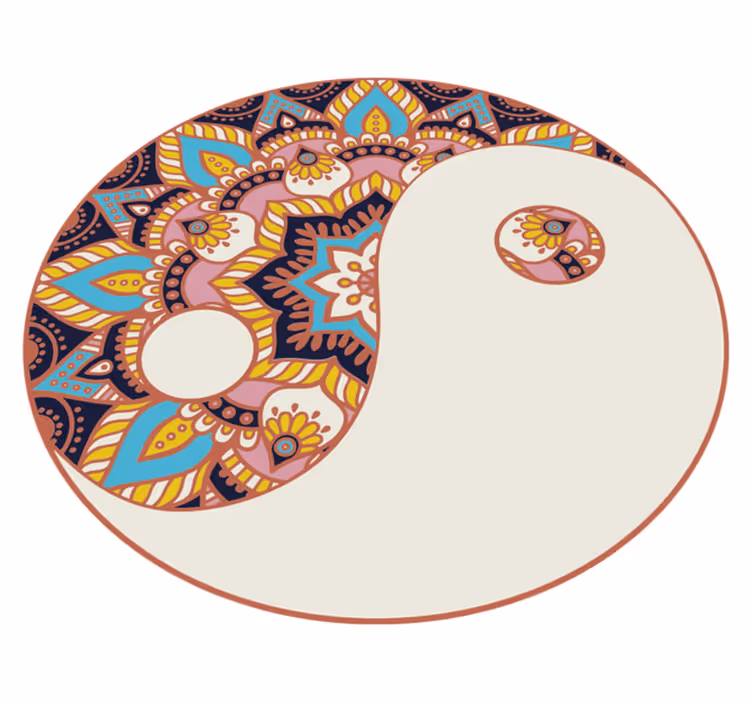Vinil podovi mandala motiv jin janga - TenStickers