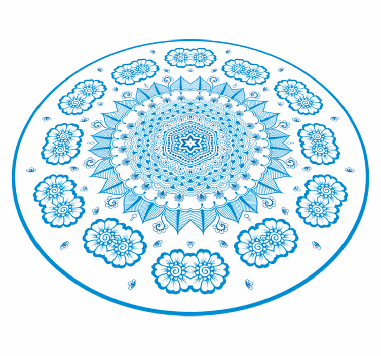 Vinil podovi mandala zamršena cvjetna inspiracija - TenStickers