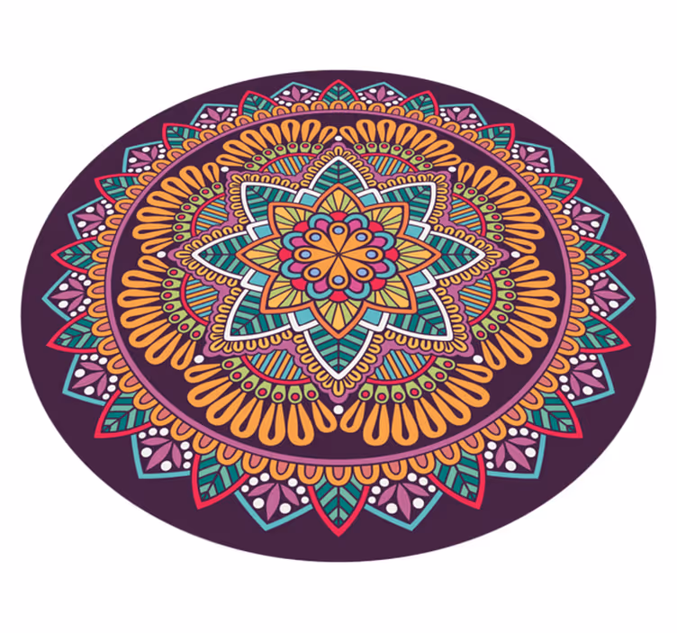 Vinil podovi mandala živahni cvjetajući element - TenStickers