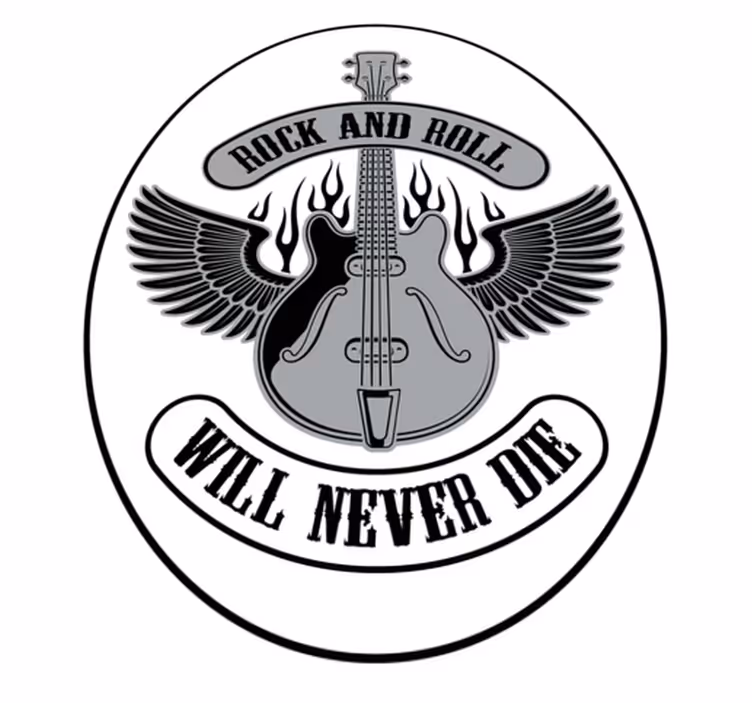 Vinil podovi s imenima rock and roll nikad neće umrijeti - TenStickers