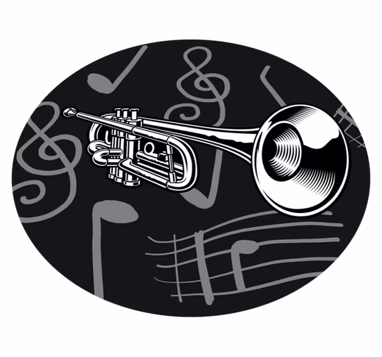 Vinil podovi kružni tema glazbenog instrumenta - TenStickers
