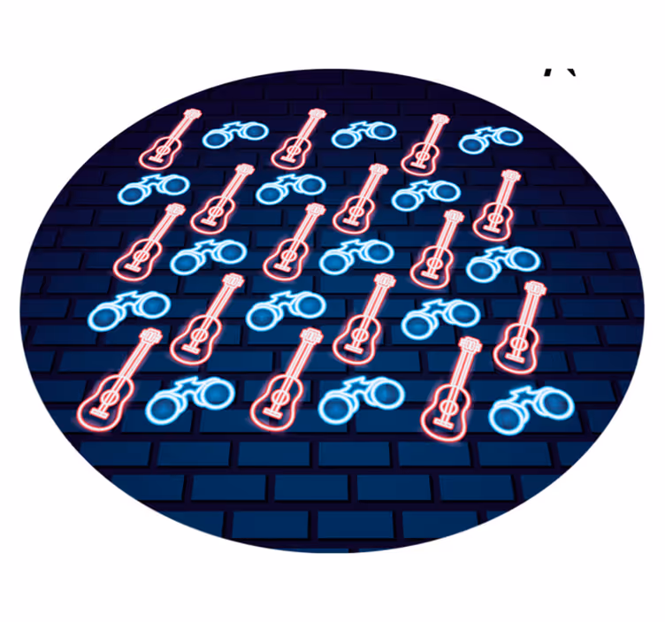Vinil podovi tinejdžeri neonski glazbeni uzorci - TenStickers