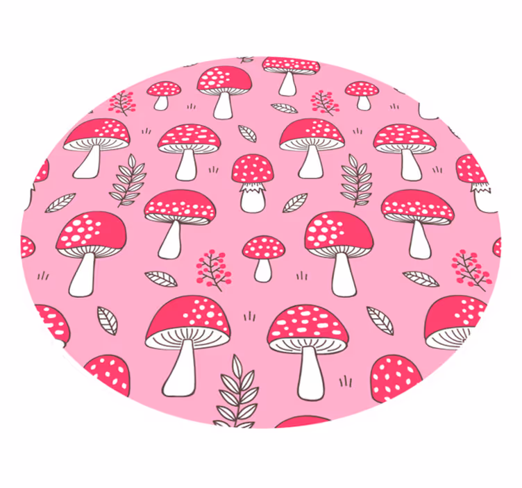 Vinil pod u kuhinji šarmantna ilustracija gljive - TenStickers