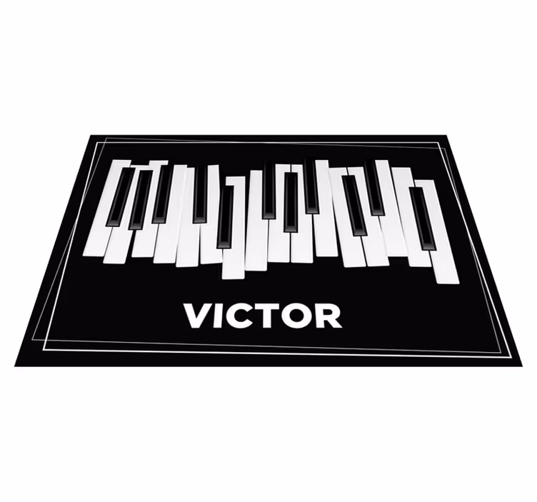 Vinil podovi s imenima klavirska klavijatura personalizirana - TenStickers