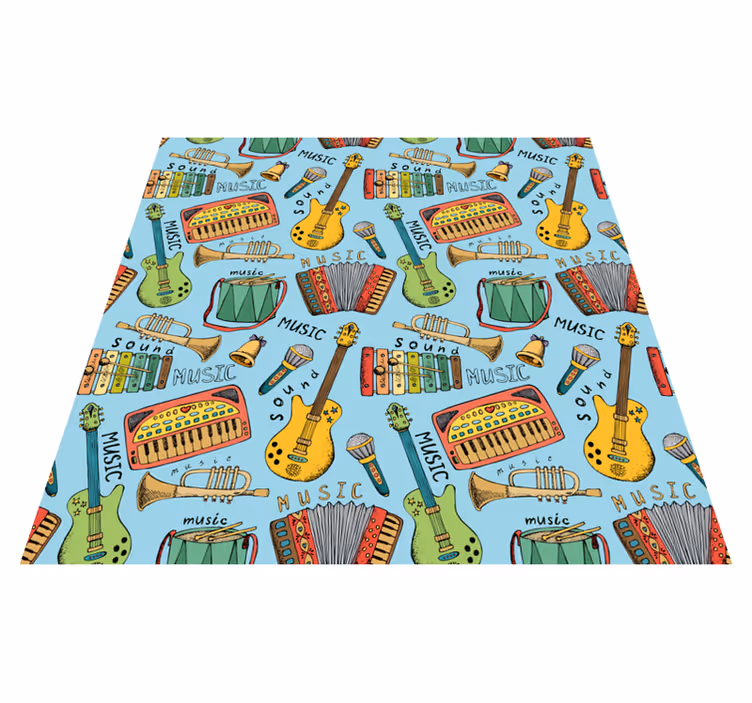 Drugi vinil podovi veseli glazbeni instrumenti - TenStickers