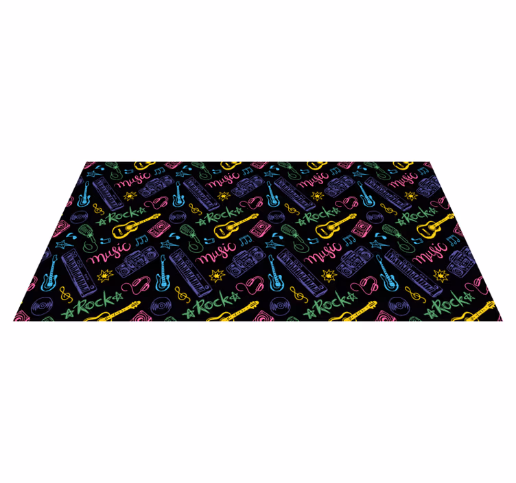 Drugi vinil podovi uzorak rock glazbe - TenStickers