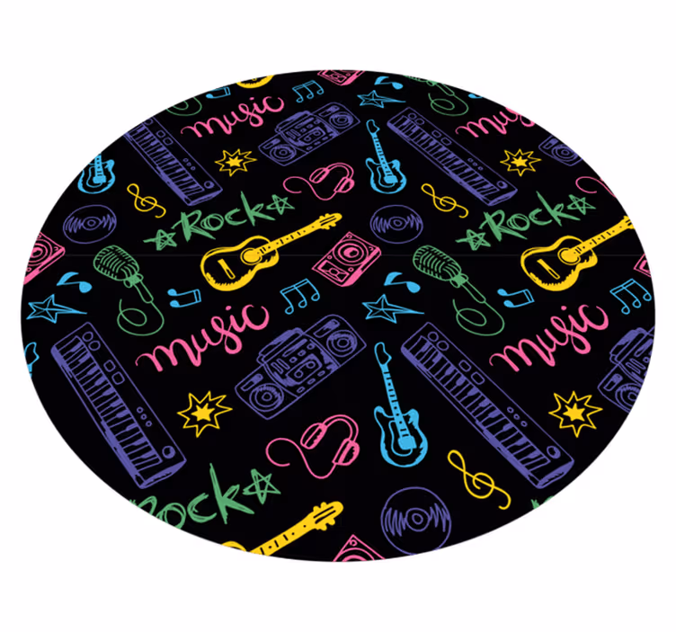 Vinil podovi tinejdžeri uzorak glazbenih ikona - TenStickers