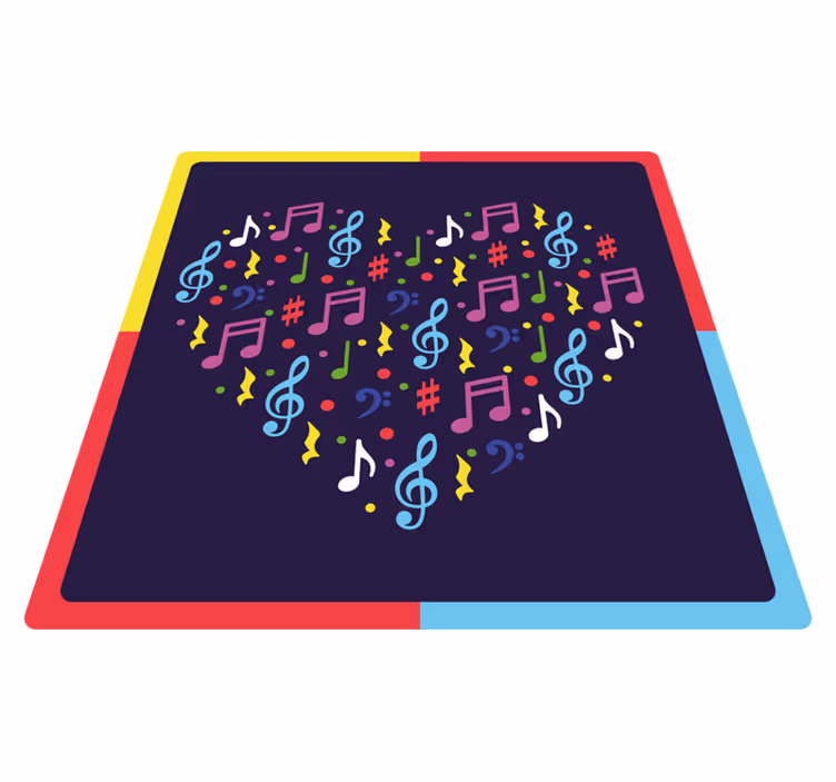 Vinil podovi tinejdžeri glazbene note srce - TenStickers