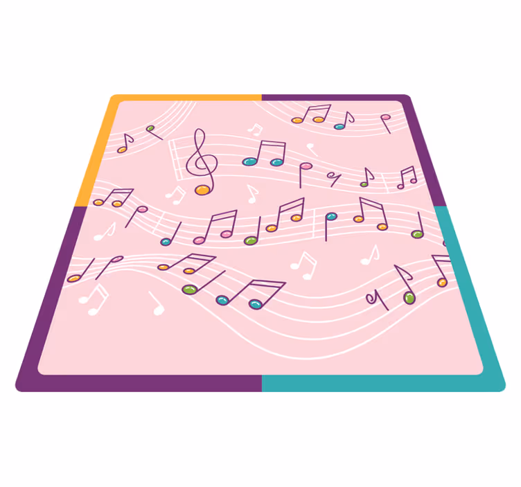Vinil podovi tinejdžeri tema melodičnih nota - TenStickers
