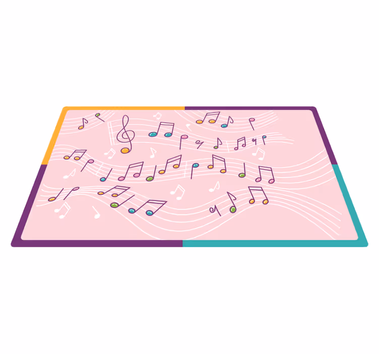 Vinil podovi tinejdžeri melodijski tok nota - TenStickers