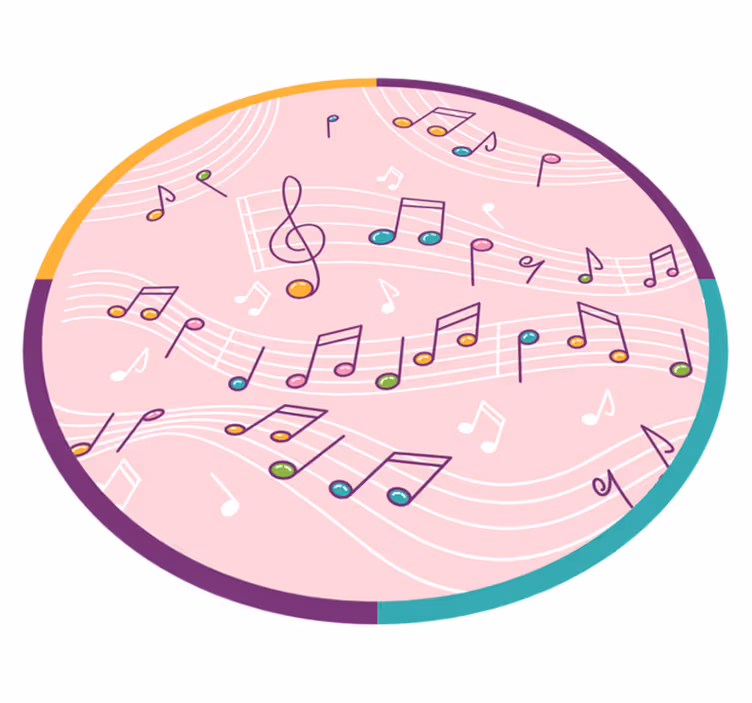 Vinil podovi tinejdžeri motiv glazbenih nota - TenStickers
