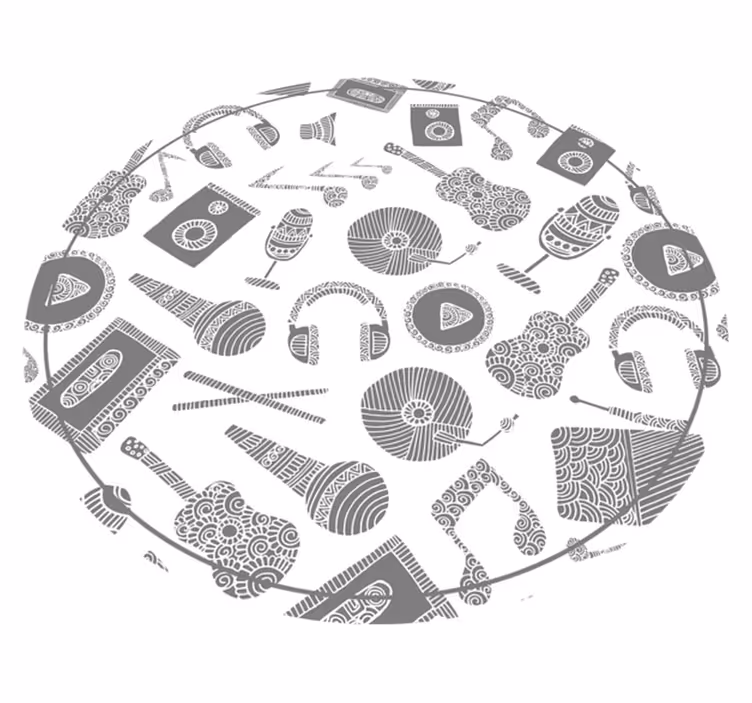 Drugi vinil podovi uzorci glazbenih instrumenata - TenStickers