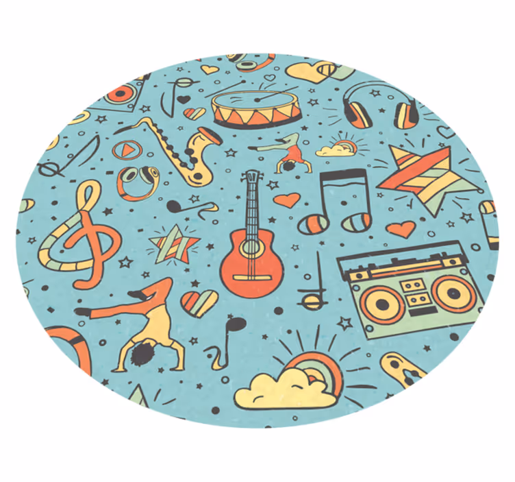 Drugi vinil podovi tema glazbenih nota - TenStickers