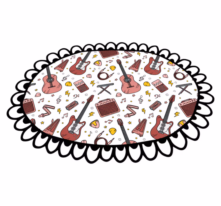 Drugi vinil podovi motiv glazbenih elemenata - TenStickers