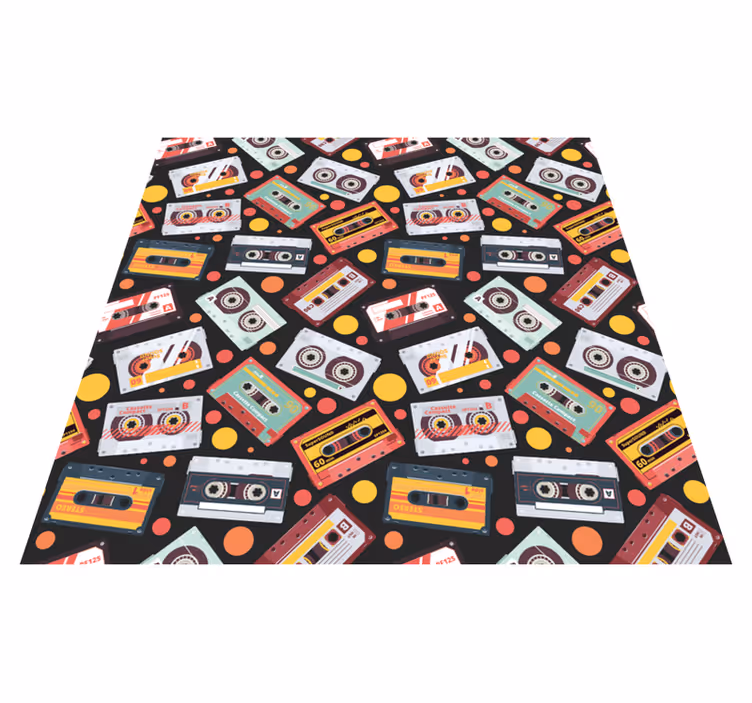 Vinil podovi tekstura u retro stilu kasete - TenStickers