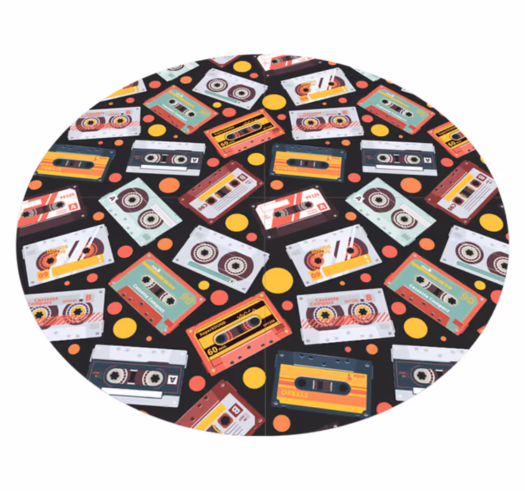 Vinil podovi berba uzorak u stilu kasete - TenStickers