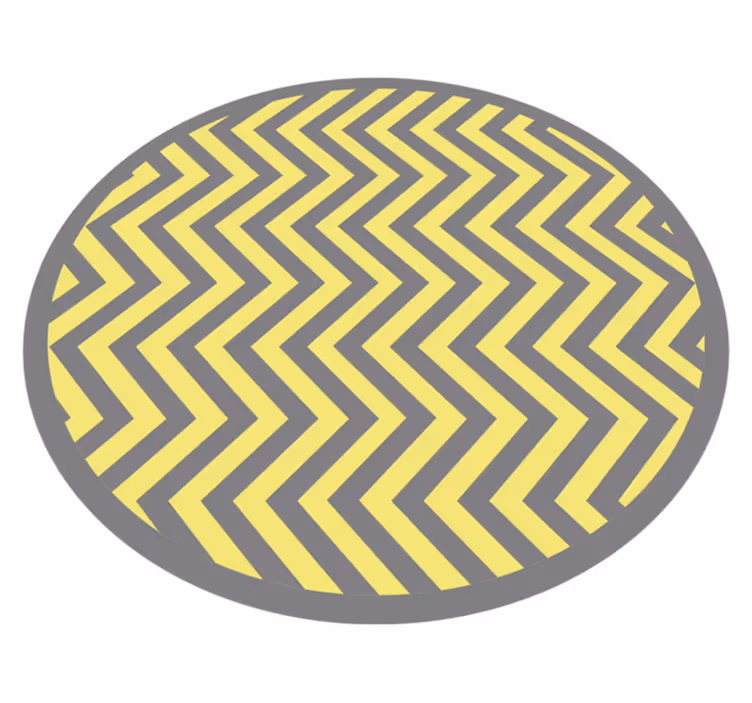 Vinil podovi geometrijski žuti i sivi ševron - TenStickers