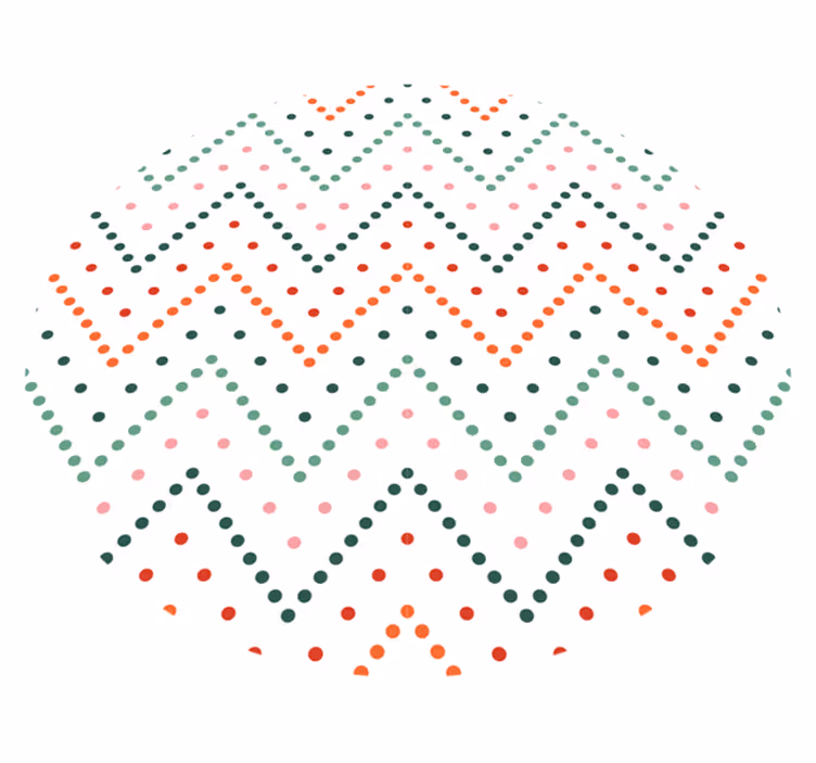 Vinil podovi minimalistički chevron šareni točkice - TenStickers
