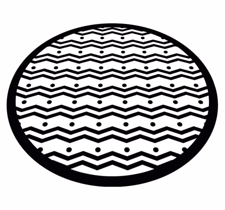 Vinil podovi geometrijski valoviti točkasti uzorak - TenStickers