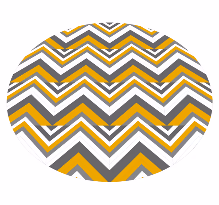 Vinil podovi geometrijski chevron sivi i žuti - TenStickers