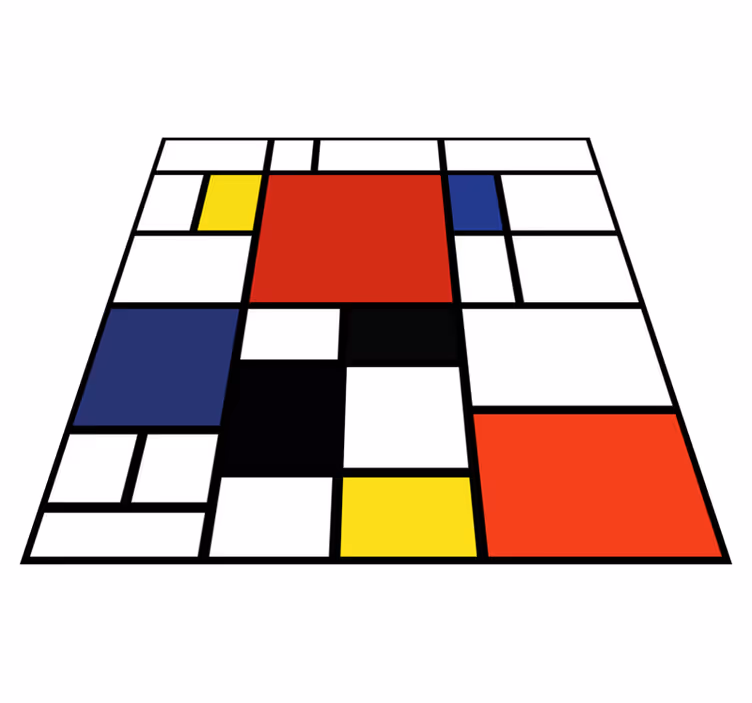 Vinil podovi moderan s vibrantnim geometrijskim uzorkom - TenStickers