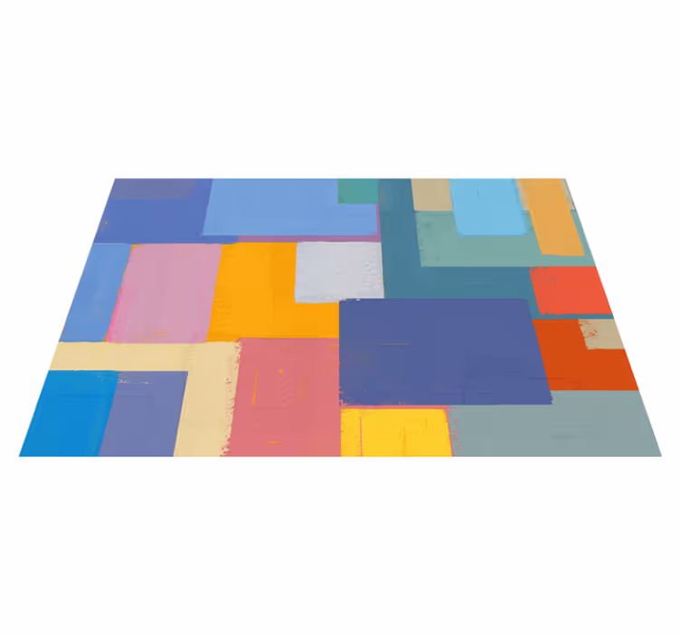 Vinil podovi geometrijski živahni blokovski raspored - TenStickers