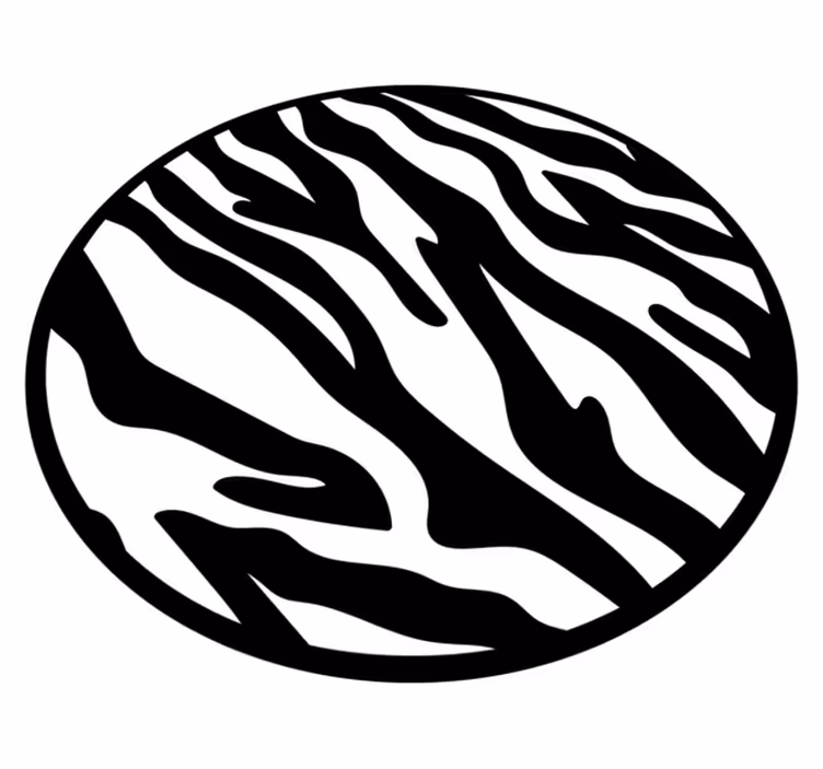 Vinil podovi otisak životinja uz uzorak zebra pruga - TenStickers