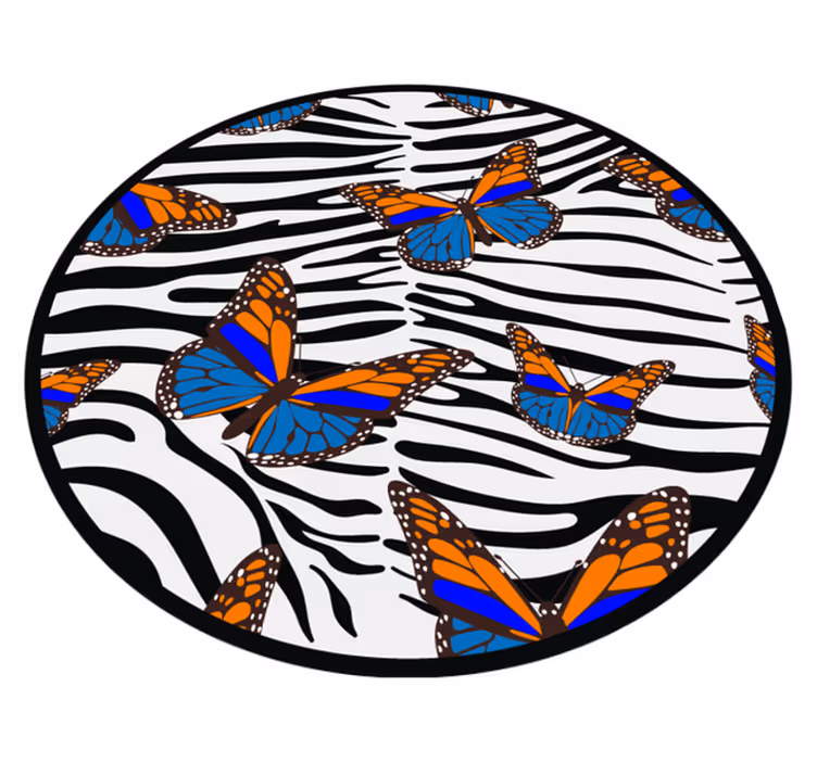 Vinil podovi otisak životinja leptir zebra pruge - TenStickers