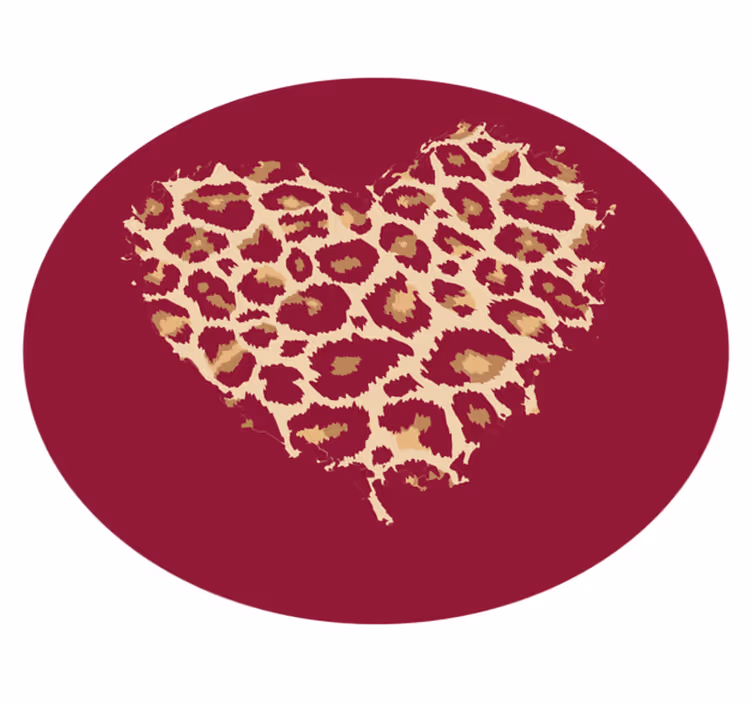 Vinil podovi otisak životinja mrlje s uzorkom srca - TenStickers