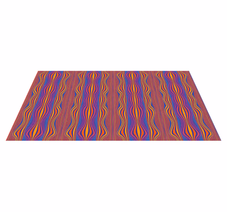 Vinil podovi geometrijski s vibrantnim valovitim linijama - TenStickers