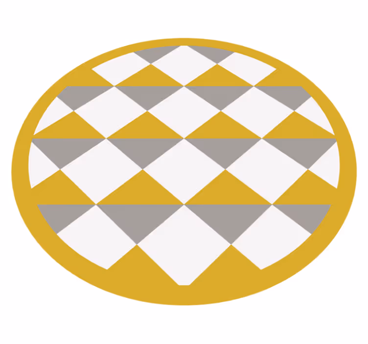 Vinil podovi geometrijski krug s dijamantnim uzorkom - TenStickers