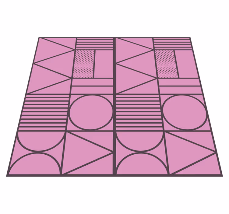 Vinil podovi geometrijski motiv ružičastih oblika - TenStickers