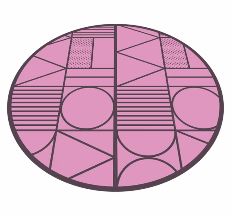 Vinil podovi geometrijski ružičasti oblici - TenStickers