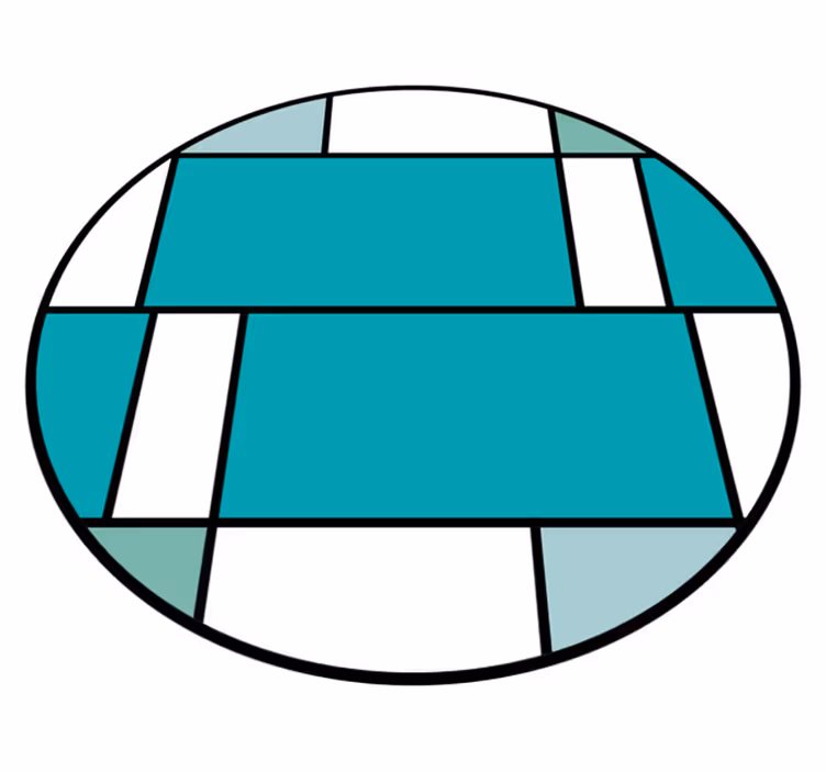 Vinil podovi moderni geometrijski tirkizni uzorak - TenStickers