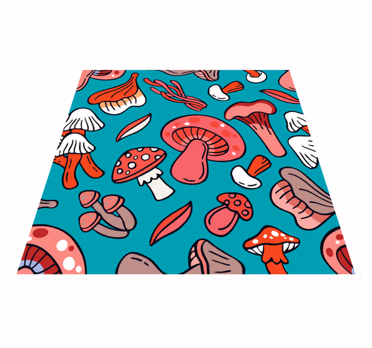 Vinil podovi priroda živahan print gljiva - TenStickers
