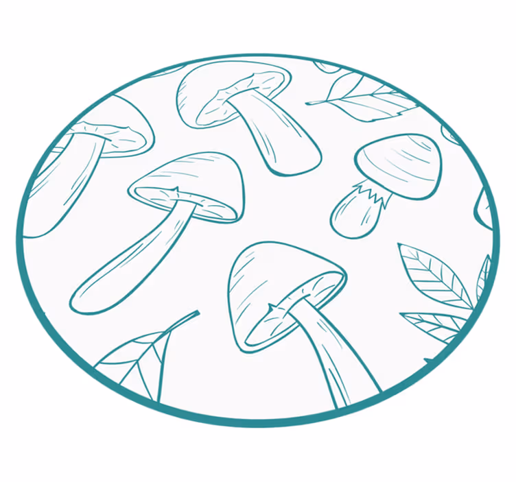 Vinil podovi priroda motiv lista gljive - TenStickers