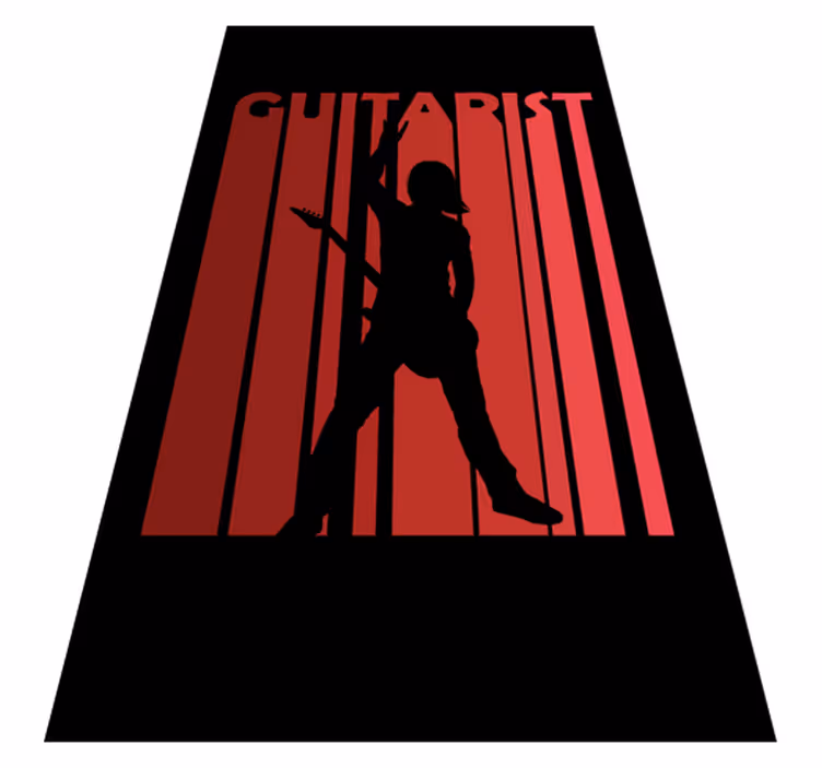 Vinil podovi tekstura silueta gitarista - TenStickers