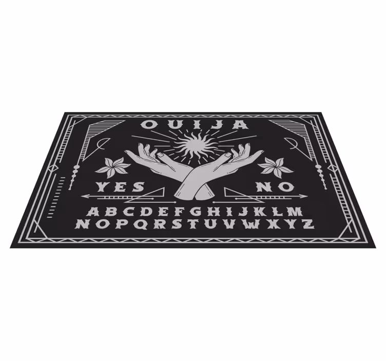 Crno -bijeli ouija daska vintage tepih - TenStickers