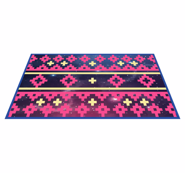 Vinil podovi karta svijeta geometrijski kozmos uzorak - TenStickers