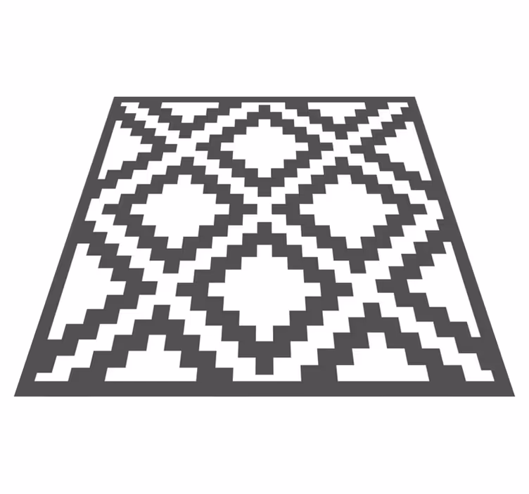 Vinil podovi geometrijski crni dijamantni uzorak - TenStickers