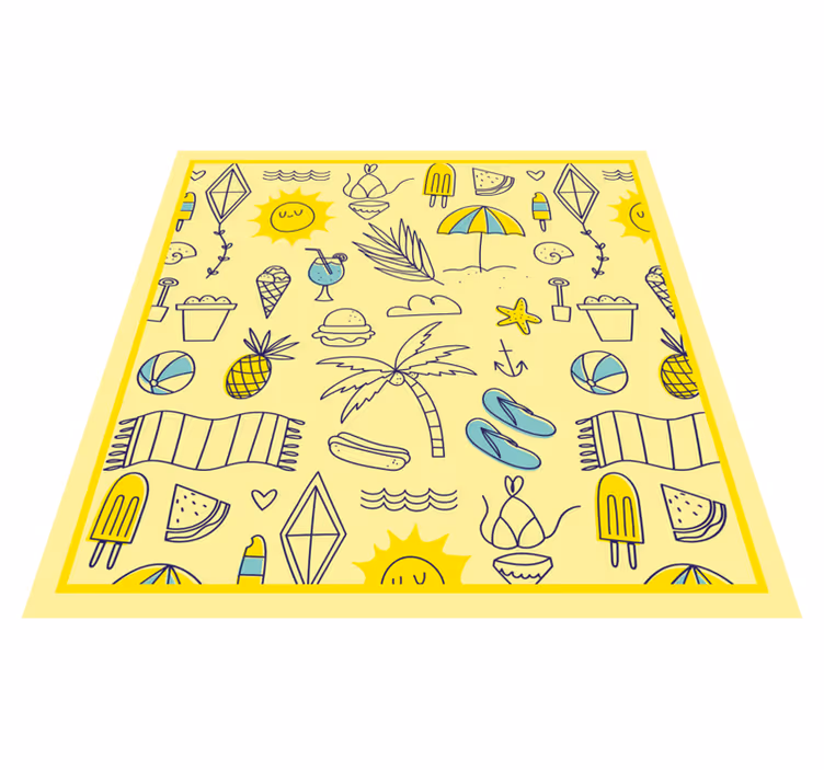 Vinil podovi događaji vibracije sunčane plaže - TenStickers