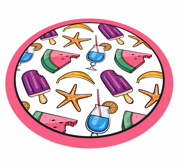 Drugi vinil podovi šarene ljetne poslastice - TenStickers