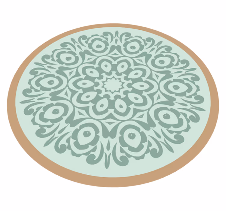 Vinil podovi mandala okrugli botanički aranžman - TenStickers