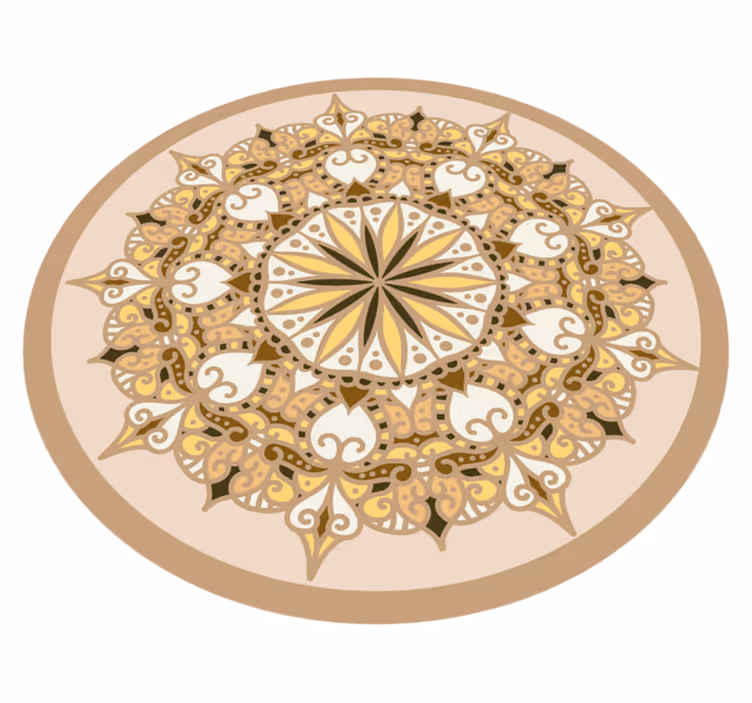 Vinil podovi mandala elegantna zlatna ornamentacija - TenStickers