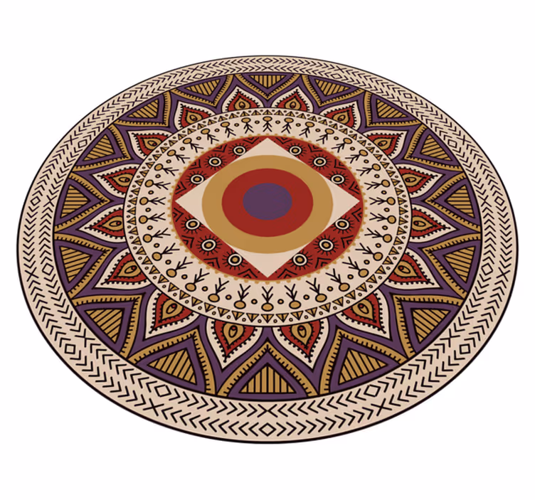 Vinil podovi mandala živopisni kružni uzorak - TenStickers