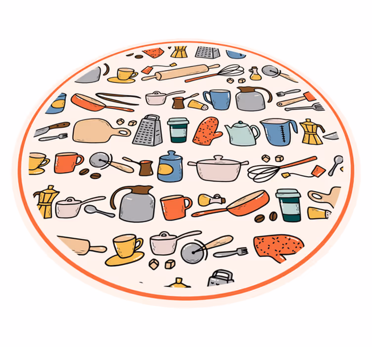 Vinil pod u kuhinji kolekcija kuhinjskog pribora - TenStickers