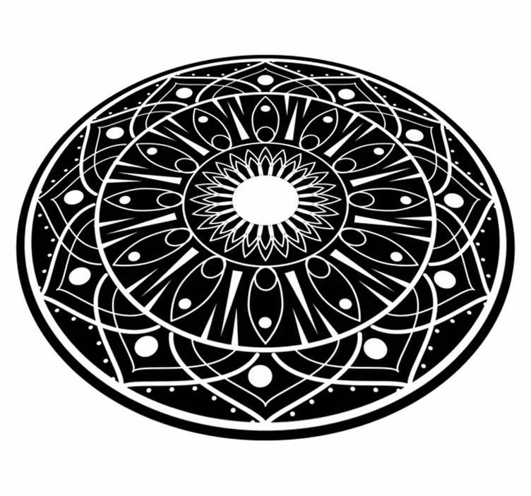 Vinil podovi mandala s razrađenim motivom mandale - TenStickers