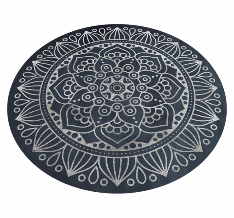 Vinil podovi mandala zamršeni sivi koncept - TenStickers