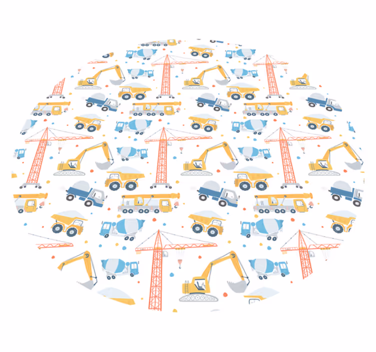 Vinil podovi djeca građevinska vozila - TenStickers