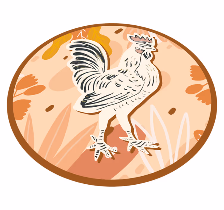 Vinil podovi životinja divan pijetao - TenStickers